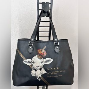 Gwen Stefani Signature L.A.M.B. Tote purse bag - Lamb w/ Crown - RARE, y2k, EUC